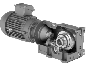Right angled helical bevel gearbox
